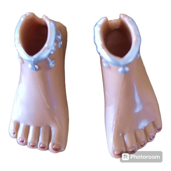 Barbie My Scene Shoes I Love Shopping Madison Doll's Feet Toe Nail Polish Anklet - Picture 2 of 2